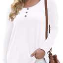 2 x Feiersi Women's Summer Floral Tunic Tops Casual Blouse Short Sleeve Buttons Up T-Shirts (White, XL)