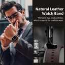 5 x Bandsie Leather Band Compatible with Apple Watch Ultra 3/Ultra 2/Ultra Band 49mm 46mm 45mm 44mm 42mm for Men, Vintage Genuine Suede Leather Wristband Strap for iWatch Series 11 10 9 8 7 6 5 4 SE 3 2 1 (Deep Coffee)