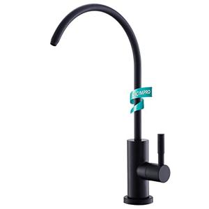 Kicimpro Stainless Steel Matte Black Finish RO Faucet Kitchen Water Filter Faucet for 0.59-1.37 Inches Sink Holes, 10.3 Inches Height Bar Sink Faucet
