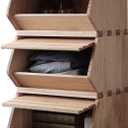Stackable Solid Wood Storage Chests,Hall Entryway Cabinet,Modular Wooden Toy Box,Bins with Lids,Closet Storage Organizers,Drawers,Potato,Onion,Bread,Classify by Items,19.5W(3 Pack)