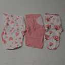 GLLQUEN BABY Muslin Swaddle Blankets 3-Pack Breathable Receiving Blankets (35" x 40") Soft Baby Blankets for Girls and Boys Newborn Essentials Muslin Burp Cloths Swaddle Wrap Baby Gift (Flower)
