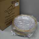 13-Inch Acrylic Clear Charger Plates,Gold Charger Plate Set of 10pcs - Elegant Decorative Dinner Plates Chargers for Wedding Reception, Holiday Party, Family Gathering & Table Setting