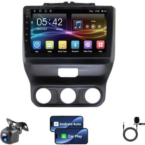 4+64G Car Radio for Dodge Ram 9 inch Touch Screen 2019 2020 2021 2022 2023 2024 Stereo, Wireless Carplay/WiFi/Bluetooth/EQ Audio/Android Auto/AM/FM/Navigation/AHD Camera