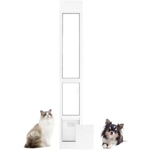 FANTREK Cat Door for Sliding Glass Door - Small Pet Door for Sliding Door Insert - 78-82 in Cat Door for Patio Slider
