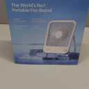 JISULIFE Desk Fan Battery Rechargeable, 4500mAh 180Foldable Portable Personal Fan, 4 Speeds Adjustable Long Battery-life for Home Office Travel Outdoor Gifts for Women Men-White