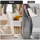 Short Dog Gate Indoor - MOOECKOM 13" Tall Small Dog Gate 18"-36'' Width Expandable, Easily Step Over Pet Gate with 2 Extension Kits - Pressure Mounted for Doorways Stairs.