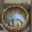 Mgcanyu Boho Pendant Lights Kitchen Island, 11.8" Bohemian Rattan Hand-Woven Light Fixture Natural Seagrass Weaving Lighting Hanging Ceiling Chandelier for Restaurants Living Dining Room Farmhouse