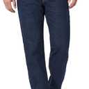 Wrangler Authentics Mens Classic 5-Pocket Relaxed Fit Cotton Jean (Dark Rinse, 50W X 32L )