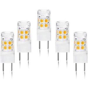 G8 GY8.6 Bi-pin Base LED, Warm White 3000K T4 G8 Base Bi-pin Xenon JCD Type LED 120V 50W Halogen Replacement Bulb for Under Counter Kitchen Lighting, Under-cabinet Light (5-pack)
