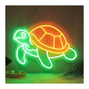 Lampeez Turtle Neon Sign, LED Turtle Night Light for Room Decor, Wall Decoration Gifts for Kids Teens Women Men