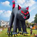 Kalolary 20FT Halloween Inflatable Outdoor Decorations, Giant Evil Black Cat Blow Up Yard Decorations with Built-in LED Lights Scary Inflatable for Halloween Party Yard Garden Lawn Outdoor Decor
