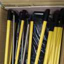 Electric Fence Posts 46 Inches, Fiberglass Step in Temporary Electric Fence Posts for Cows, Sheep, Dog, Portable Fence Stakes for Electric Fencing-50 PCS