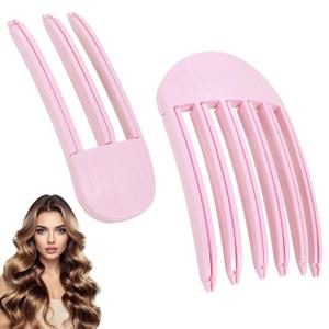 Hair Volume Clip, Volumizing Hair Clips for Fluffy Bangs, Volume Hair Clips for Women and Men, Volumizing Hair Comb Tool for Lifting Roots(2-Piece Set) (Pink)