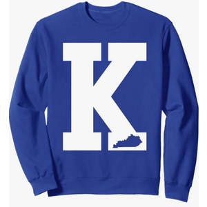 Vintage Letter K Kentucky Blue Sweatshirt
