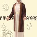 Spooktacular Creations Halloween Adult Bible Costume, Biblical Robe, Halloween Costumes for Men 2025 (Brown, M)