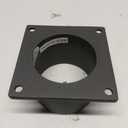 Solus S349 Pier Mount Adapter for 3" Post Top Light Fixtures, Durable Aluminum Surface Mount Base, Black