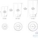 Royal Imports Hurricane Pillar Candle Holder, Clear Glass Flower Vase, Terrarium Planter, Decorative Centerpiece - Use for Floating Tealights, Wedding, Home Display, Holiday - 3 Pc Set, 6", 8" 10"