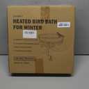 Lovppy Heated Bird Bath for Deck Railing, 100W Thermostatically Controlled Heated Bird Baths for Outdoors Bird Bath Heater, Heated Birdbath for Outside Winter Garden Patio Yard(Green)