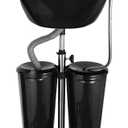 Portable Shampoo Bowl with Electric Pump, Plastic Shampoo Unit with 2 Bucket and Drain Hoses, Basin Height Adjustable Portable Salon Sink for Home Salon Use, Large