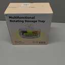 Compact Multifunc Chilled Serving Tray with Clear Rotating Lid,9 Inch Fruit Platter Tray for Parties and Small Cake Stand with Ice Storage Four Compartment Platter for Veggie Sushi Snacks Cupcakes