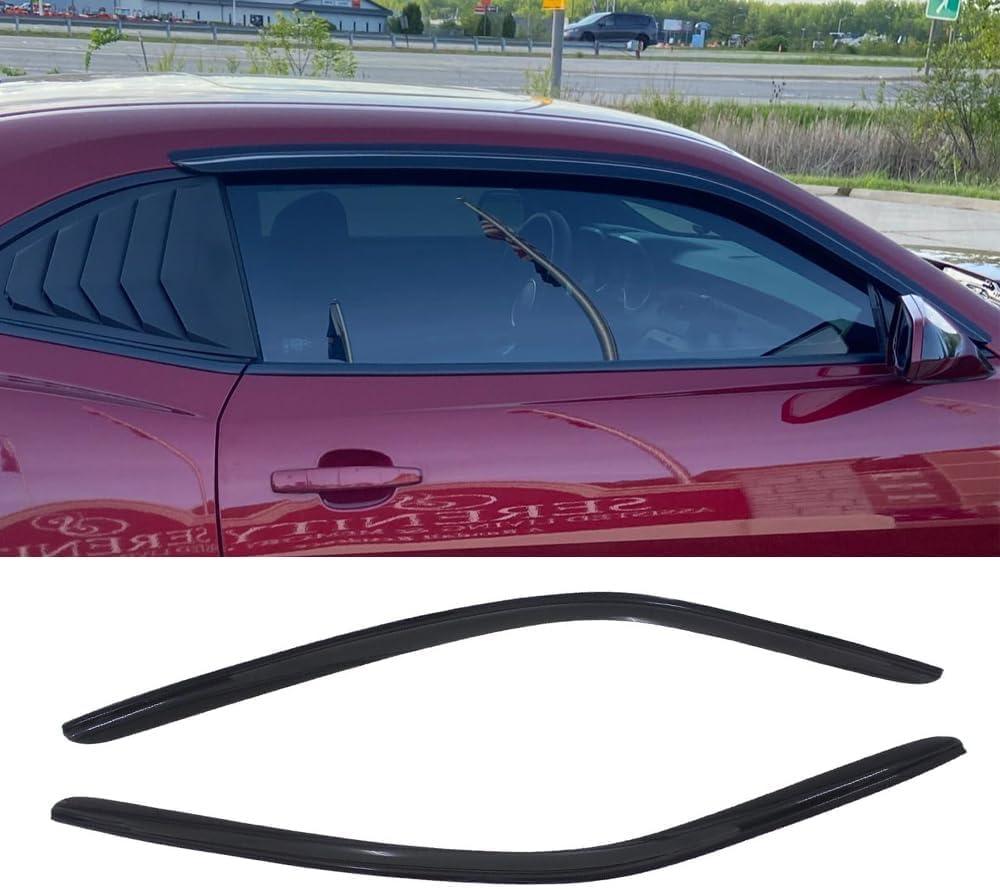 92341 Rainproof Side Window Wind Deflectors, Protective Window Visors Rain Guards Vent Deflector Set, Sleek Stylish Fit for 2010-2020 Chevrolet Camaro