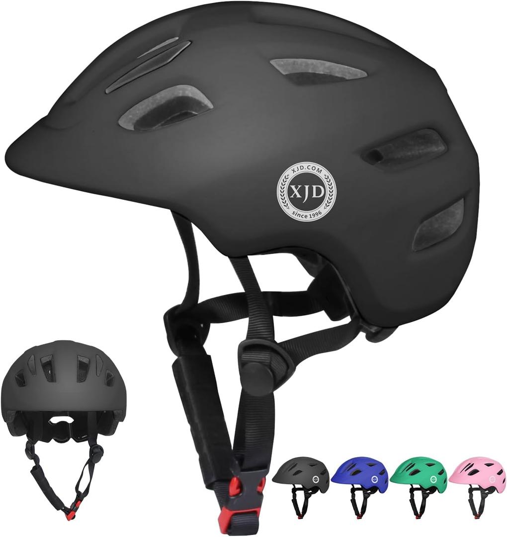 XJD Toddler Helmet Kids Bike Helmet Baby MultiSport Adjustable for Kids Boys Girls Lightweight for Age 1 and Older (Black, Small: 20.47" 22.05" / 5256 cm)