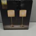 Rechargeable Table Lamp, 2-Pack, 8000mAh, Dimmable, Ambient Light, 2700K, Touch Control, Portable, LED, Wireless, Cordless, Battery Operated, Desk Lamp, Kitchen Lamp, Fabric Shade, for Dining Room
