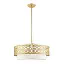Livex Lighting 5 Light Soft Gold Pendant Chandelier, 24.75 x 24.75 x 52