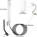 Omni Directional 5G 4G LTE Cellular Antenna for t Mobile, SMA ts9 Outdoor 2x2 MIMO Antennas for 4G LTE Modem/ 5G Router, 16.5 ft Cable SMA Male/ ts9/ mouthing Pole