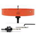 VIKITON 8 Inch Hole Saw with Arbor for Metal Wood Plastic, 8 in Bi-Metal Hole Cutter for Different Project with Smooth and Flat Drilling Edge, Fast Chip Removal，Lighter and Portable
