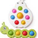 LiKee Fidget Popper Sensory Baby Toys for 10+ Months, Christmas Stocking Stuffers Push and Popping Busy Board, Montessori Toys for 1+ Years Old, Airplane Car Travel Toy for Toddlers 1-3 Stress Relief