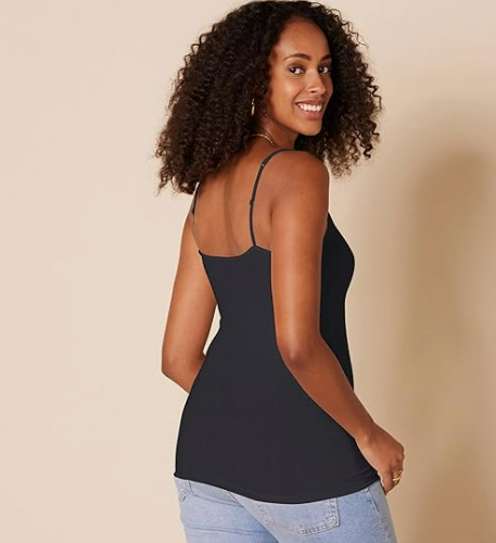 Amazon Essentials Women's Tank Top Camisole Pack, L, Pack of 4