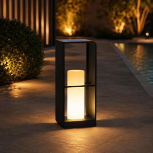 18-Inch Outdoor Solar Lanterns Waterproof IP65，LED Floor Lamp