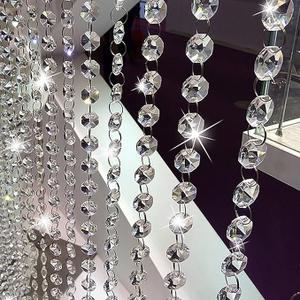10 M Acrylic Crystal Beads Garland 14 Mm Chandelier Gemstone Beads Chain Hanging Crystals Beads Strings For Wedding Party Manzanita Centrepiece Christmas Tree
