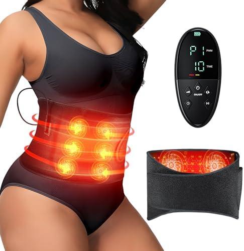 Red Light Therapy Belt for Body: Infrared Light Therapy Heating Massage Pad with Vibration for Back, Waist, Shoulder, and Belly Pain Relief, Portable Relaxation for Home, Men & Women (Deep Black)