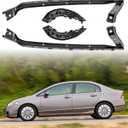Front Headlight and Bumper Bracket Kit Fit for Honda Civic Sedan 2006-2011
