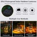 Butterfly Solar Lanterns Outdoor Waterproof, Mother's Day Birthday Christmas Gifts for Women Mom Grandma, Hanging Solar Lantern Decorative Lights for Garden Yard Patio Pathway Landscape