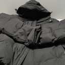 Men's Winter Coat Thicken Insulated Waterproof Puffer Jacket Hooded Windbreaker Parka With Multi-Pockets (Black)