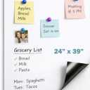 Warasee Magnetic Wall Decal Whiteboard: 24” x 39” Vertical Peel & Stick Dry Erase Board Sticker for Wall | No-Ghosting PET for Kids Learning, Homeschool & Classroom (Magnet-Receptive)