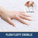 Arotive Bathroom Rugs 34" x 21", Ultra Soft Absorbent Chenille Bath Rugs, Non-Slip Rubber Backing, Machine Washable Bath Mats for Bathroom Floor, Tub and Shower, Home Decor Accessories, White