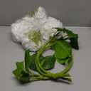Nubry 22.44In White Hydrangea Artificial Flowers,4Pcs Latex Faux Real Touch Large Hydrangea Flowers with Long Stems & Leaves for Home Office Decor Wedding Party Arrangements(White)