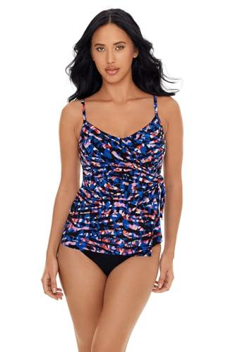 MagicSuit Women's Swimwear Burano Carma Tankini Bathing Suit Top Separate, Black/Multi, 08 Medium