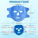 Ice Face Mask for Puffy Eyes & Dark Circles - Cooling Eye mask for Face, Eye Relief, Headaches, Skin Care & Post-Laser Care, Reusable & Washable - (Blue)