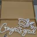 LED Acrylic Congrats Grad Neon Sign Dimmable Congrats Grad Banner Graduation Decorations Class of 2025 for Party Room Dorm Backdrop Celebration Gifts(Warm White)