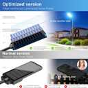 OKPRO 9000W Solar Street Lights Outdoor, IP66 Waterproof Commercial Solar Powered Flood Light with Motion Sensor & Remote, Dusk to Dawn Security Lighting for Yard, Farm, Parking Lot, Garage, Fence