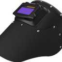 SHINE Leather Auto Darkening Welding Helmet, 1/1/1/2 True Color Flip-up Welding Mask,2x4 1/4 Variable Shade 4/9-13 Welding Hood, One Size