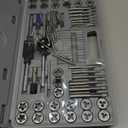 60-Pc Master Tap and Die Set - Include SAE Inch Size #4 to 1/2 and Metric Size M3 to M12, Coarse and Fine Threads | Essential Threading Rethreading Tool Kit with Complete Accessories and Storage Case