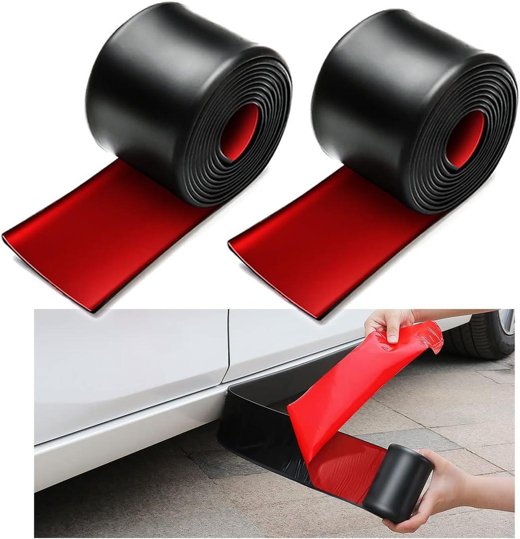 8.2ft*3.15in Side Skirts for Cars Universal,Universal Rubber Anti-Scratch Side Skirts Edge Guards.Protector for Sedans, Truck, SUV Before and After Bumper (2PCS 8.2ft*3.15in)