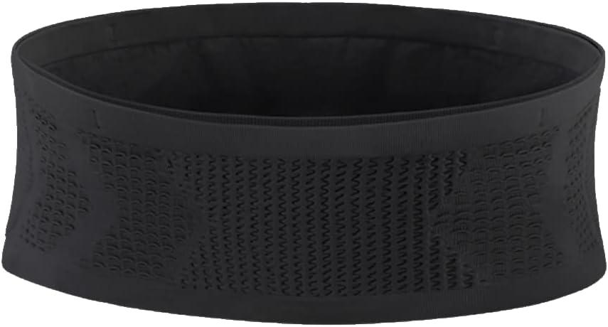 Slim Running Belt for Men Women, Running Fanny Pack, Phone Holder for Running, Waist Bag, Moisture Wicking Storage Belt Bag for Walking, Travel, Sports, Hiking, Workout (Medium, Black)