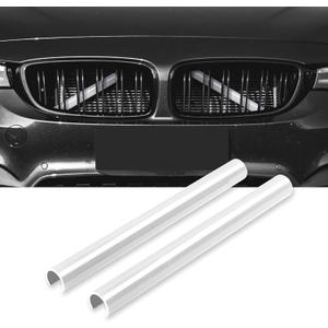 AggAuto Compatible with BMW Grille Inserts Stripes for 1/2/3/4/5 Series (F20 F21 F22 F23 F30 F31 F32 F33 F34 F36 F45 F46) 2011-2021, 328i/320i/335i/428i Grill Insert Accessories White V Brace Cover